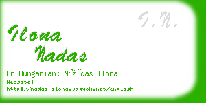 ilona nadas business card